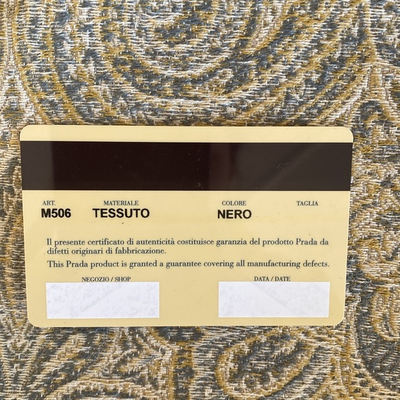 PRADA Logo Plate Long Wallet Tessuto Nylon Saffiano Leather Auth w/Card - Picture 15 of 17